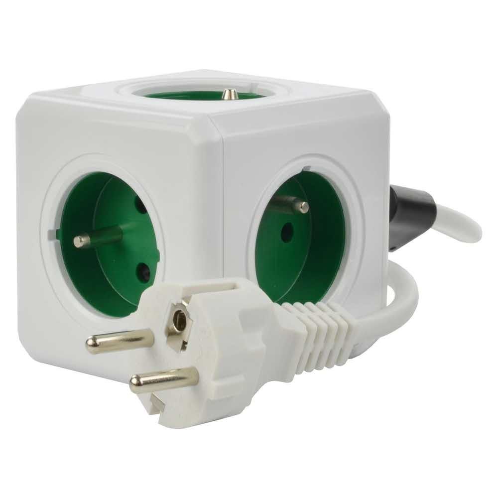 Allocacoc PowerCube Extended Type E power extension 1.5 m 5 AC outlet(s) Indoor Green