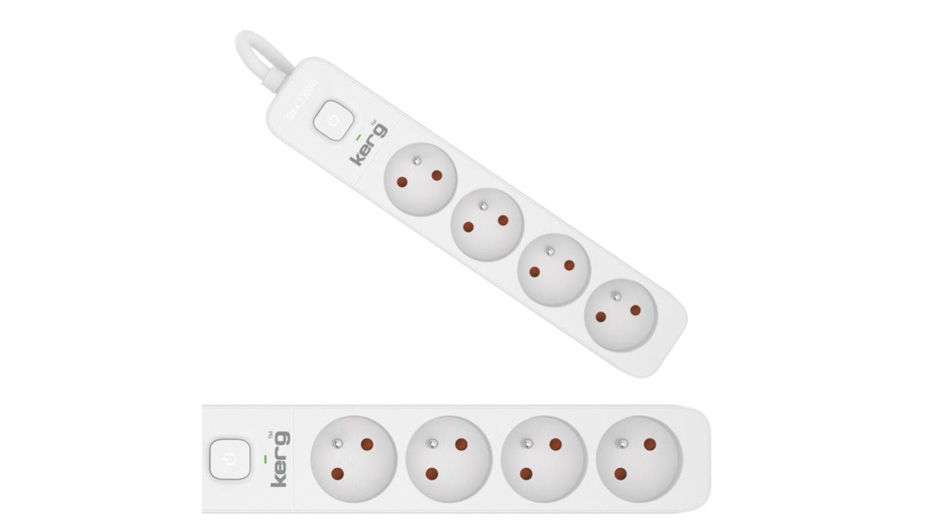 KERG power strip with switch 4 sockets 1.5m-10A