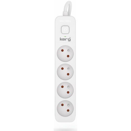 KERG power strip with switch 4 sockets 3m-10A