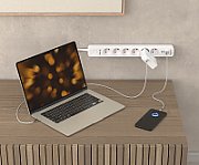 KERG power strip with circuit breaker-6 sockets 3USB 16A 1.5m