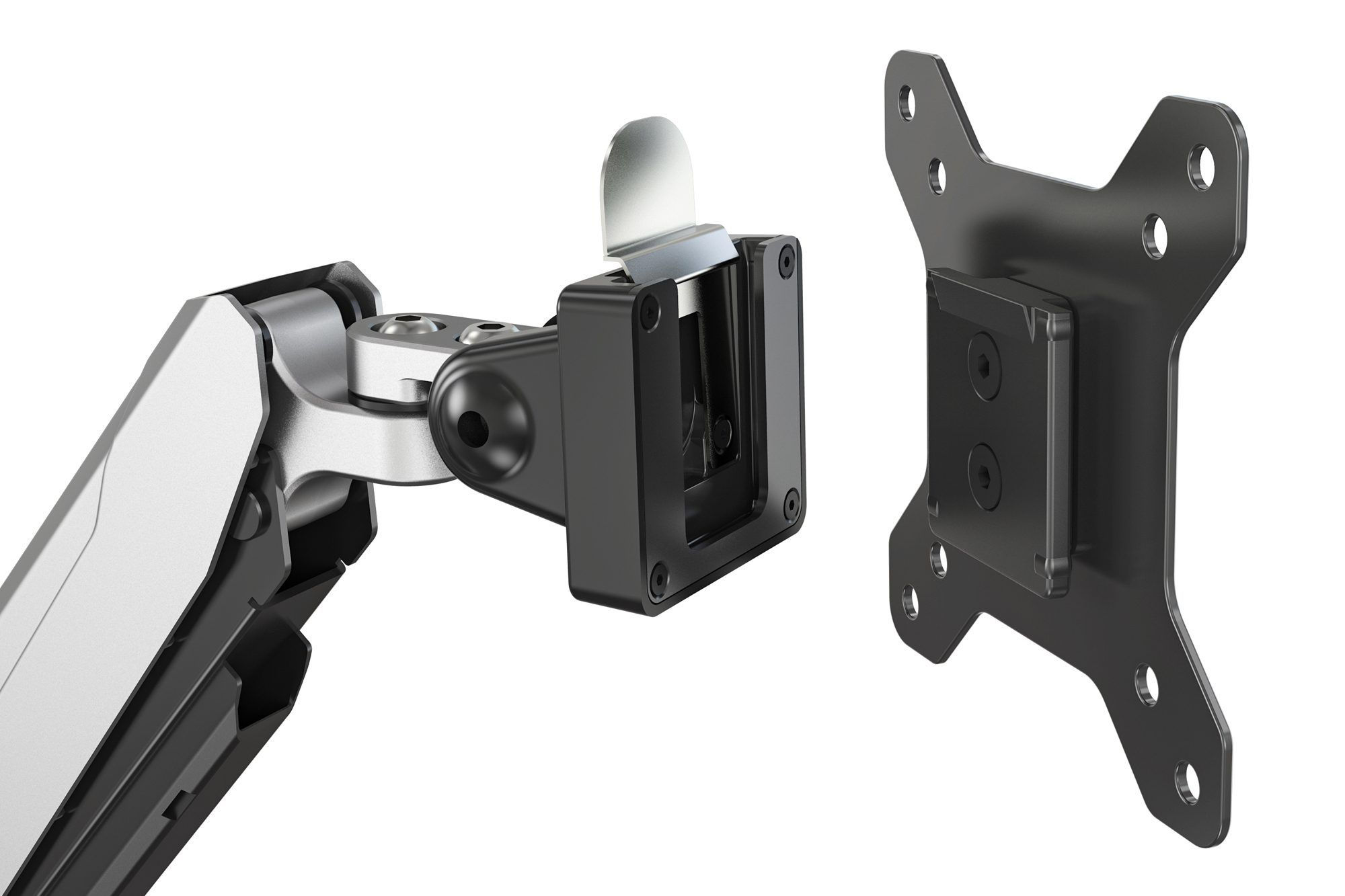 Digitus DA-90351 sistem montare monitor/stand 68,6 cm (27 ) Birou Negru, Argint