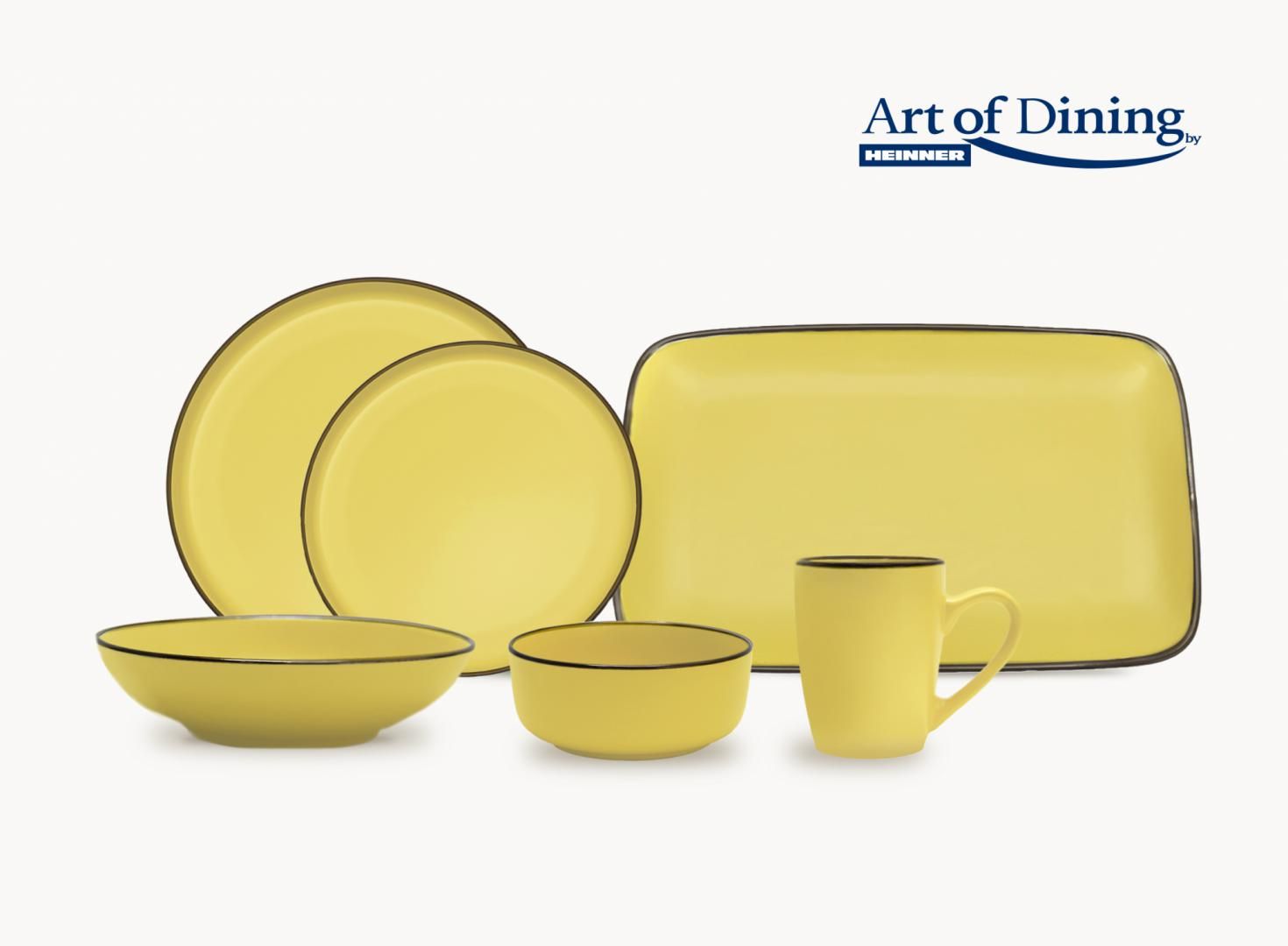 SET 6 FARFURII ADANCI CERAMICA 20 CM, MEDEEA, ART OF DINING