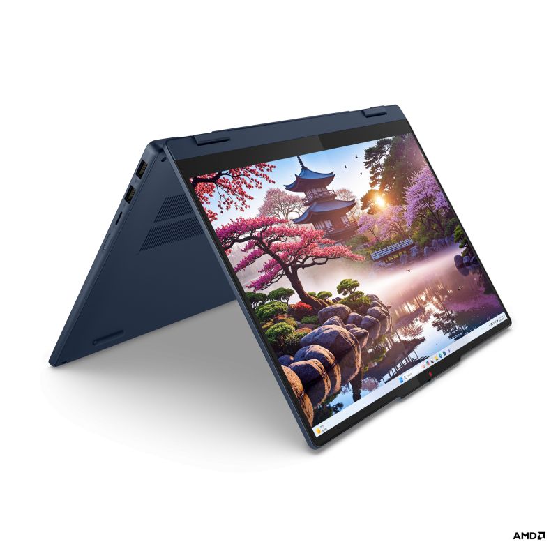 Laptop Lenovo IdeaPad 5 2-in-1 14AKP10 83K10093RM, 14 inch 1920 x 1200 Touchscreen, AMD AI 7 350 (8 C / 16 T, 2 GHz - 5 GHz, 8 MB + 16 MB cache), 24 GB LPDDR5X, 1 TB SSD, AMD Radeon 860M, Fara sistem de operare, Albastru