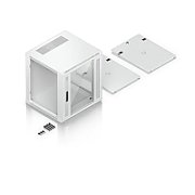 Ubiquiti UACC-RACK-12U-WALL rack-uri Raft montat pe perete Alb