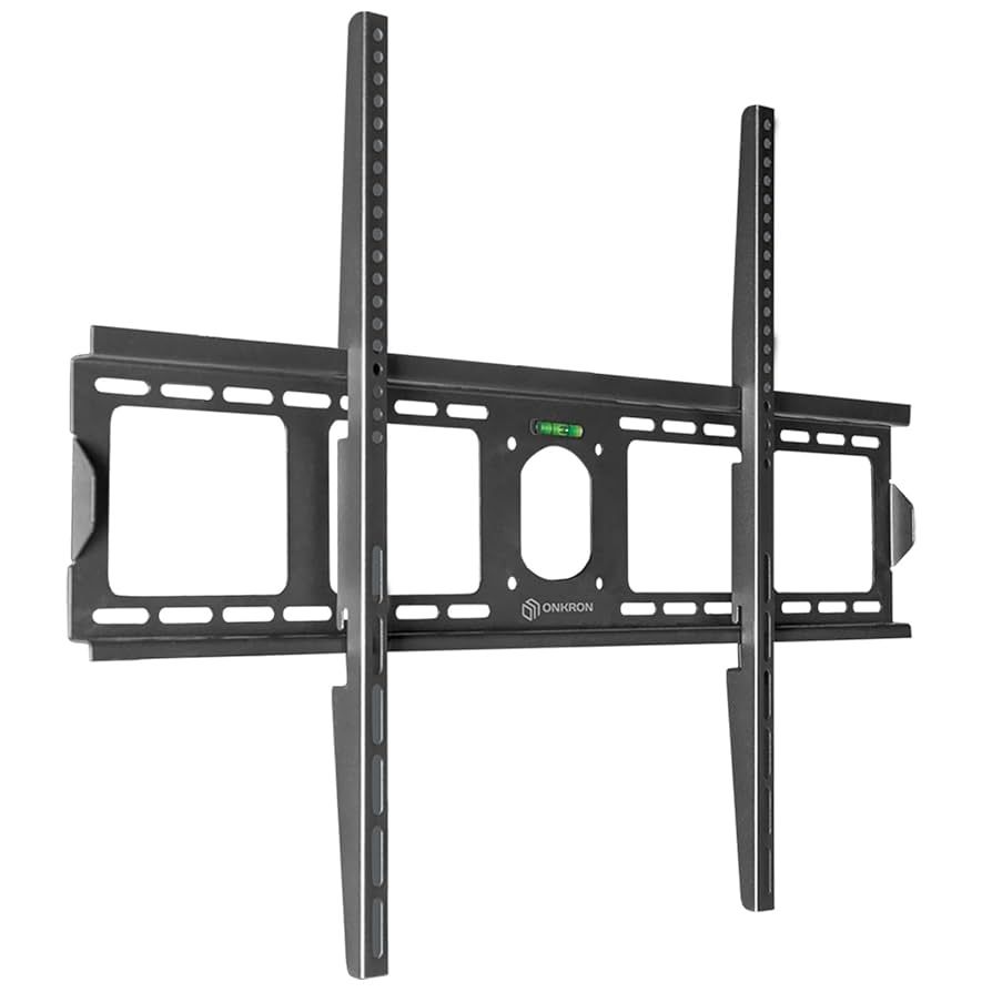 ONKRON Fixed TV Wall Mount for 55 to 100-inch Flat Panel TVs Digital Panels 75 kg, Black