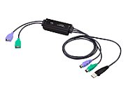 ATEN CV10KM cabluri KVM Negru 0,8 m