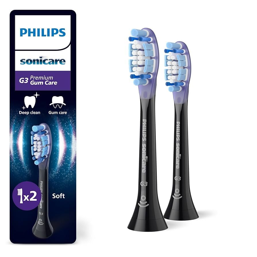 Rezerve PHILIPS Sonicare Gum Care HX9052/88, Pachet de 2 capete de periere, Standard, Click-on, Sincronizarea modurilor BrushSync, Negru, L x A x I (mm) 60x25.7x230.5