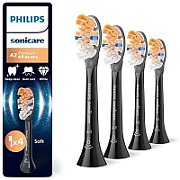 Rezerve PHILIPS Sonicare A3 Premium All in One HX9094/88, Pachet de 4 capete de periere standard, Sincronizarea modurilor BrushSync,  Negru, L x A x I (mm) 25.7x60x230.5