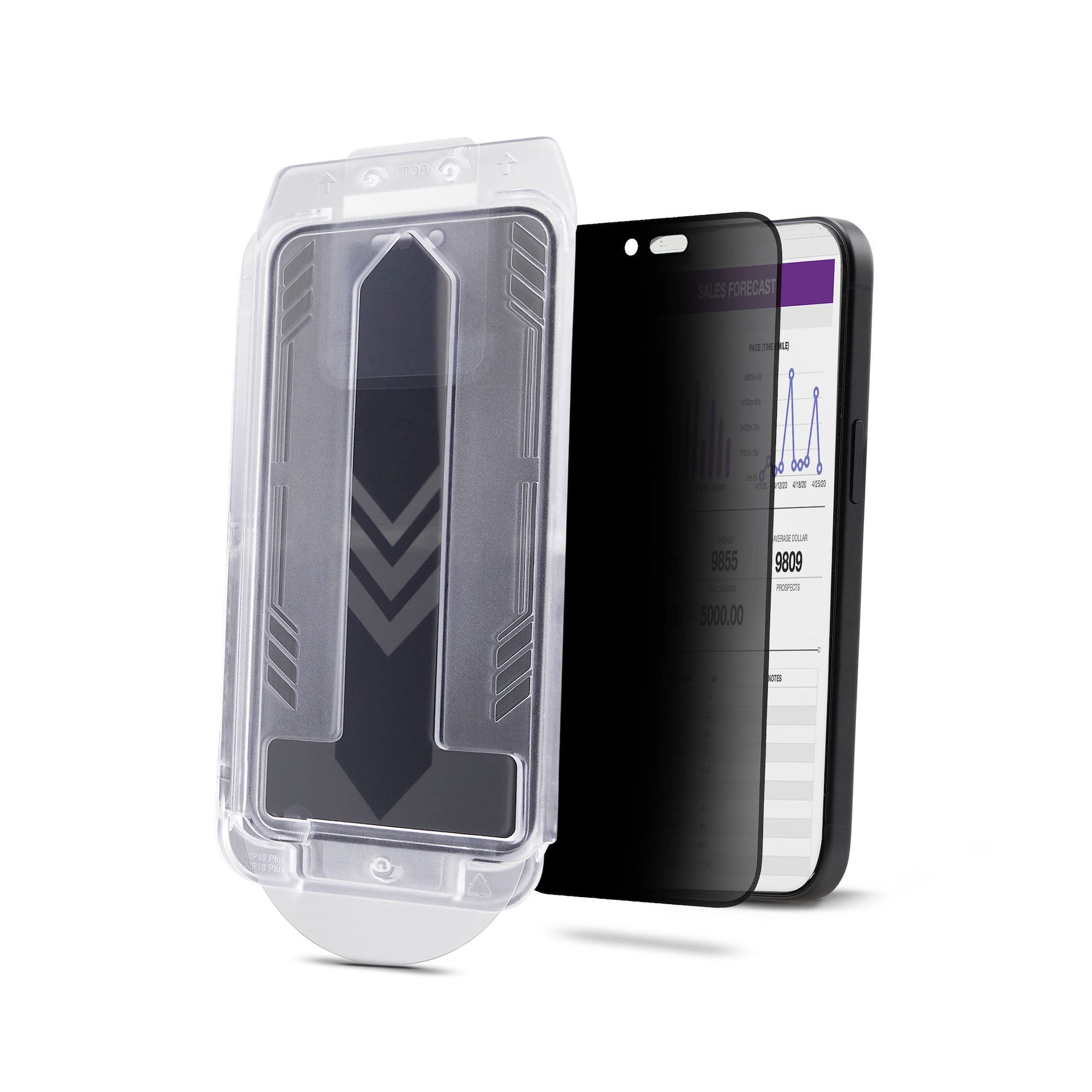 PRIVACY SCREEN IPHONE 16 PRO/- TEMPERED GLASS PROTECTOR/FILTE