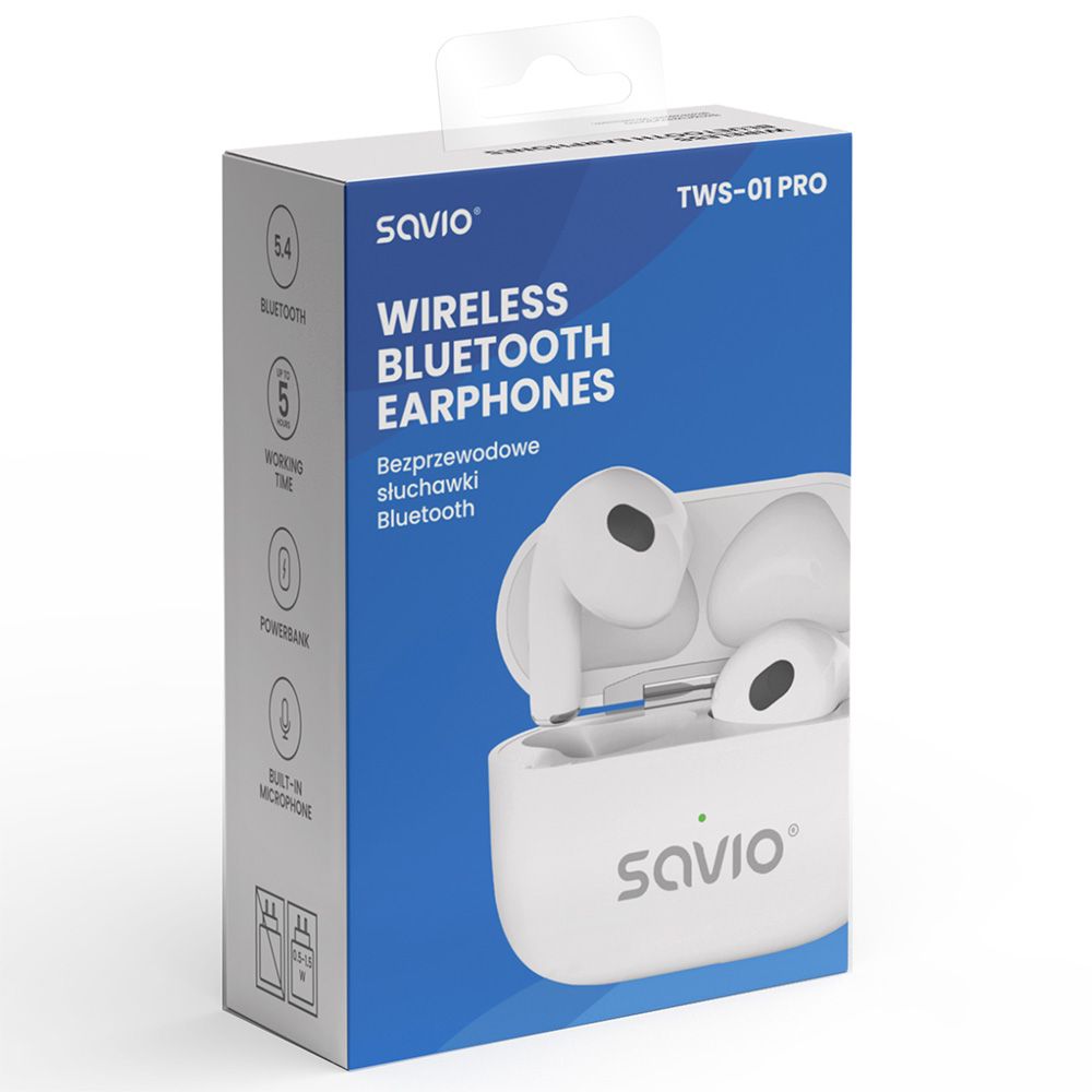 SAVIO TWS-01 PRO Wireless Headphones
