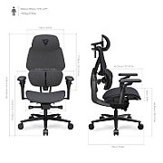 Gaming Chair ThunderX3 FLEX Pro - Fabric  Grey