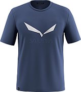 Solidlogo dry ss-dark denim T-shirt - 48 (m) SALEWA