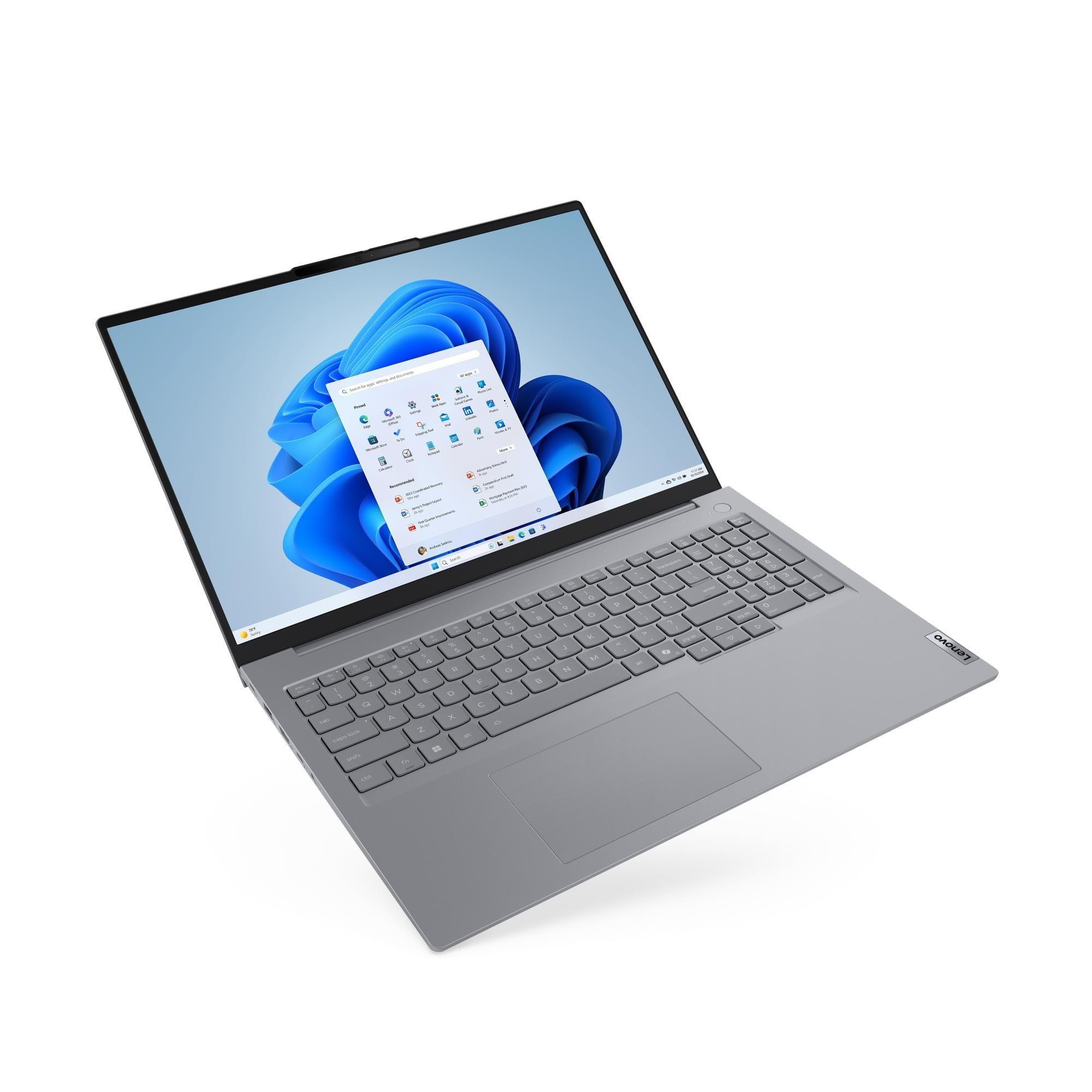 Laptop Lenovo ThinkBook 16 G8 IAL 21SK008NPB, 16 inch 1920 x 1200, Intel 255H (16 C / 26 T, 2.5 GHz - 5.1 GHz, 24 MB cache), 16 GB DDR5, 1 TB SSD, Intel Arc 140T, Windows 11 Pro, Gri