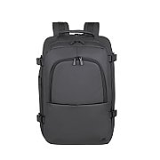 RIVACASE 8465 backpack for laptop 17.3  Tegel ECO  black  waterproof material  eco rPet  pockets for smartphone  documents  accessories  clothing space  side pocket for water bottle