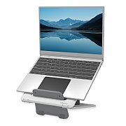 Fellowes Laptop Stand for Desk - Breyta Adjustable Laptop Riser for Home and Office - Portable Laptop Stand with 12 Height Adjustments - Max Laptop Size 14   Max Weight 4KG - White
