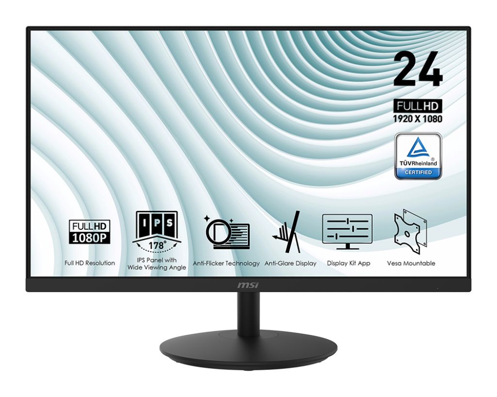 MSI Pro MP242L computer monitor 60.5 cm (23.8 ) 1920 x 1080 pixels Full HD LCD Black