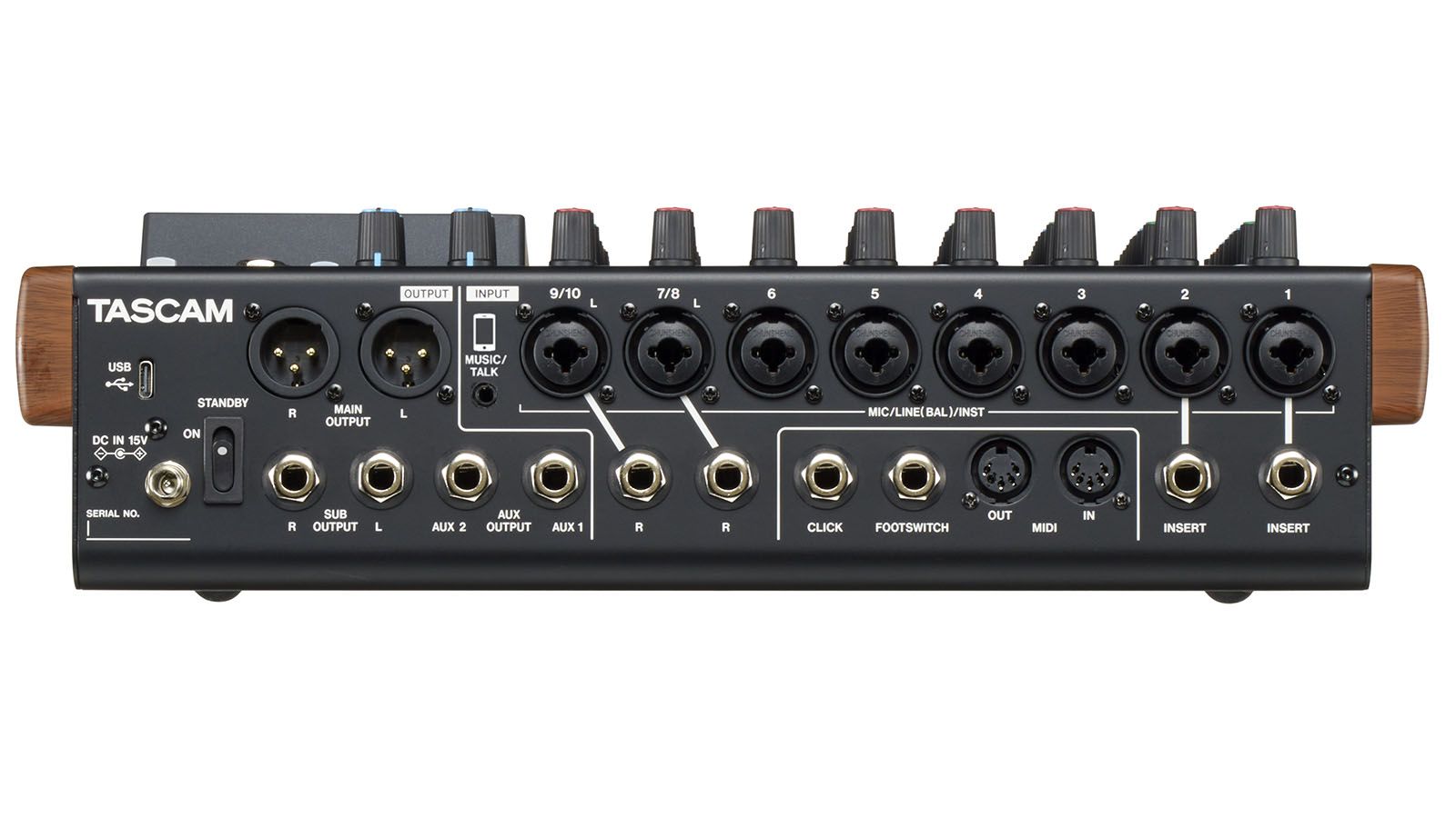 Tascam Model 12 12 channels 20 - 20000 Hz Black  Wood
