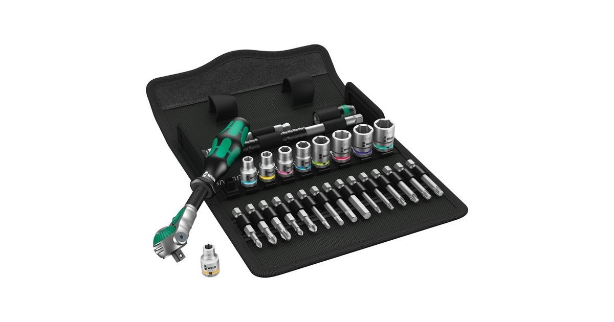 Socket Wrench Set with Ratchet Zyklop Speed 1/4''