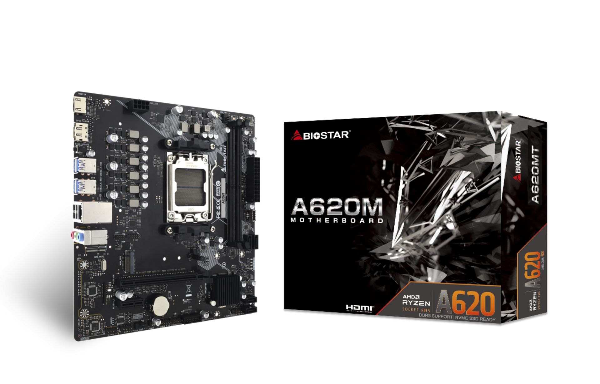 Biostar A620MS motherboard AMD A620 Socket AM5 micro ATX
