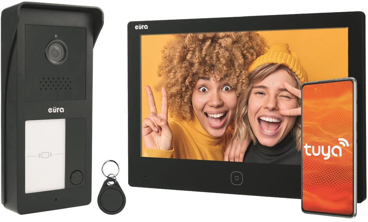 Video Door Phone EURA VDP-49A3-2TY black Tuya