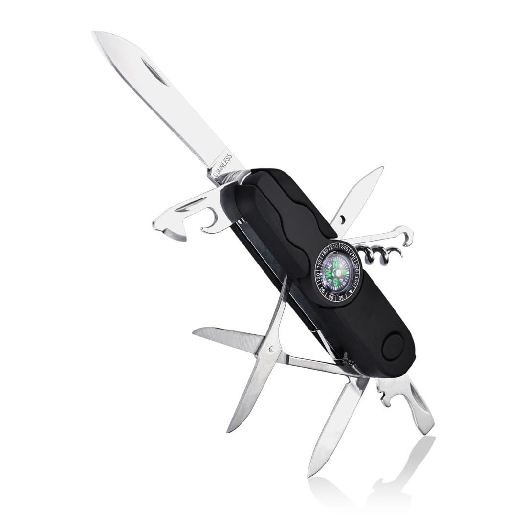 Pocket knife AZYMUT Izeron - 13 tools + belt pouch (HK20017-8BL)