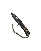 Mil-Tec Paracord folding knife with flintlock - Camo