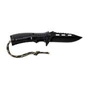 Mil-Tec Paracord folding knife with flintlock - Camo