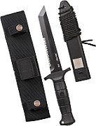 Mil-Tec German Combat Knife Black 2000 steel 440