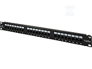 Alantec PK001 UTP cat.6 patch panel  24 LSA ports with 1U 19  shelf
