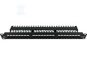 Alantec PK001 UTP cat.6 patch panel  24 LSA ports with 1U 19  shelf