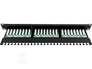 Alantec PK001 UTP cat.6 patch panel  24 LSA ports with 1U 19  shelf