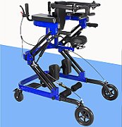 Walking frame rehabilitation with 4 wheels
