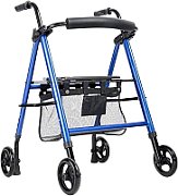 Four-wheel walker with seat function
