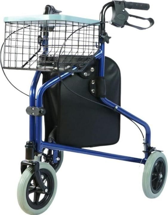Practical tricycle walker with basket and bag