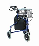 Practical tricycle walker with basket and bag