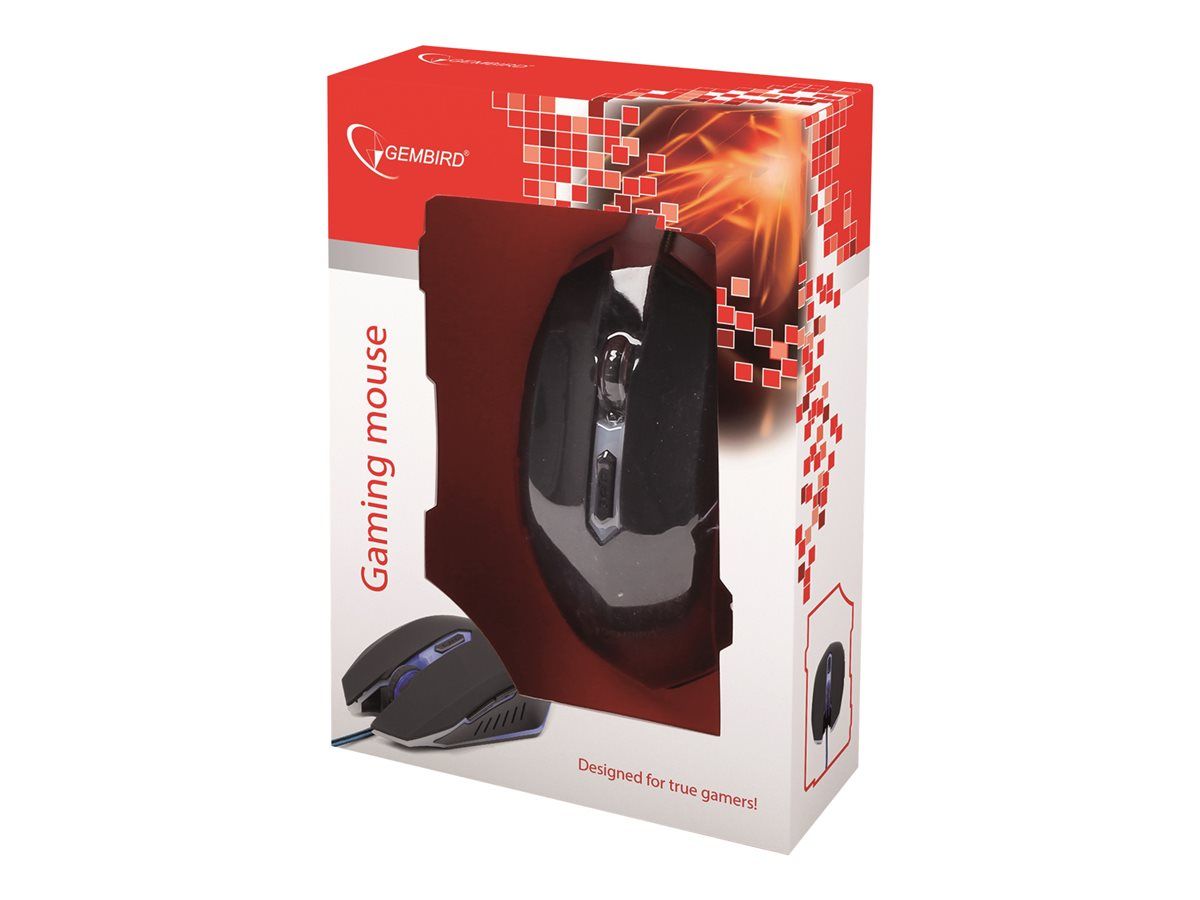 GEMBIRD MUSG-001-B Gembird gaming optical mouse 2400 DPI 6-button USB black with blue backlight_1