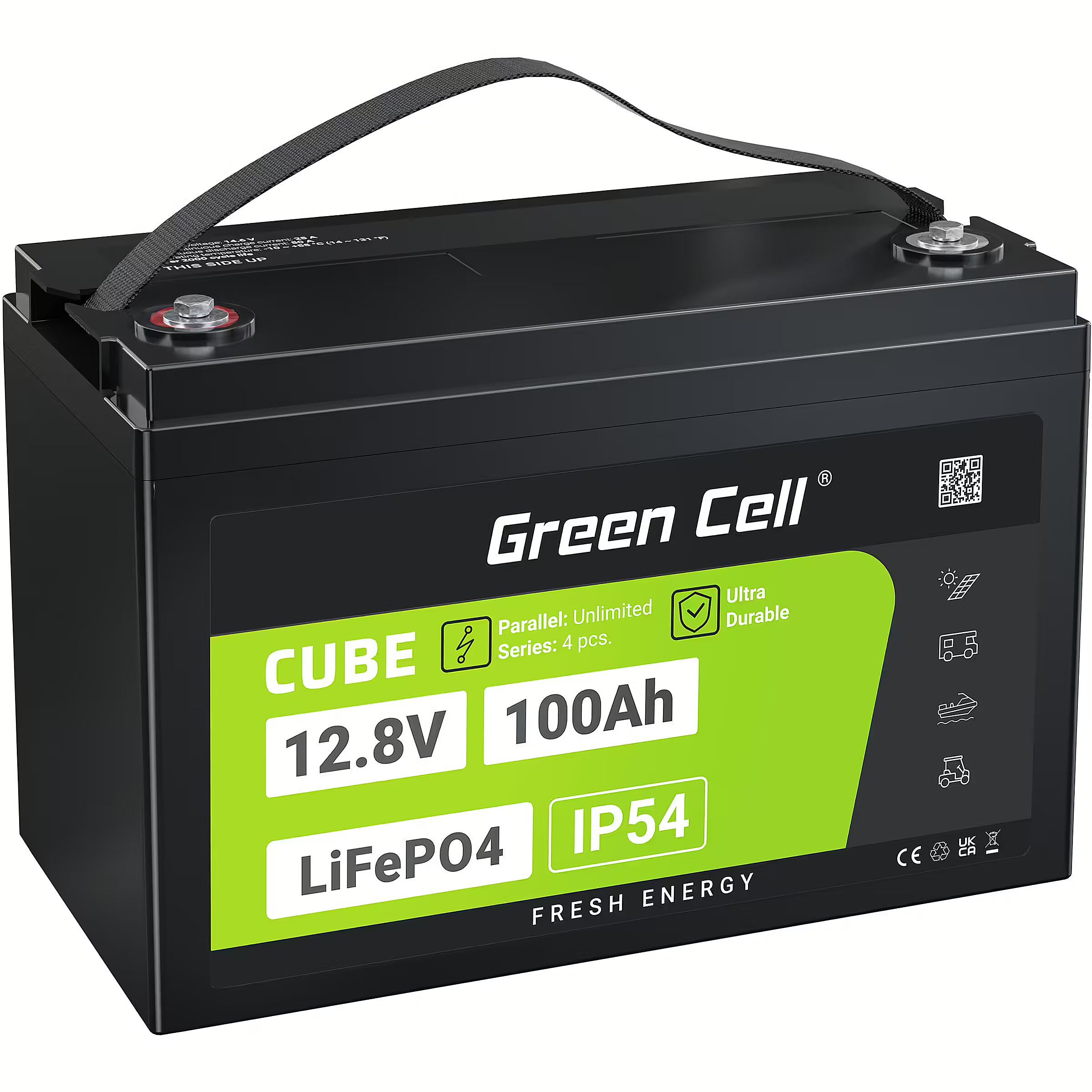Green Cell LFPGC12V100AH UPS battery Lithium Iron Phosphate (LiFePO4) 12.8 V 100 Ah