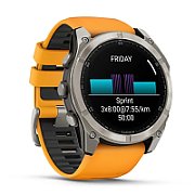 Garmin Fenix 8 3.56 cm (1.4 ) AMOLED 51 mm Digital 454 x 454 pixels Touchscreen Titanium Wi-Fi GPS (satellite)