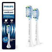 Rezerve PHILIPS Sonicare Plaque Defence HX9042/87, Pachet de 2 capete de periere, Standard, Click-on, Sincronizarea modurilor BrushSync, Alb, L x A x I (mm) 60x25.7x230.5