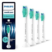 Rezerve PHILIPS Sonicare Pro Results HX6014/87, Pachet de 4 capete de periere, Standard, Click-on, Sincronizarea modurilor BrushSync, Alb, L x A x I (mm) 25.7x60x230.5