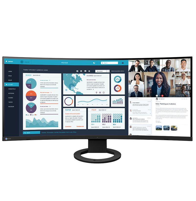 EIZO FlexScan EV3895-BK LED display 95,2 cm (37.5 ) 3840 x 1600 Pixel UltraWide Quad HD+ Negru