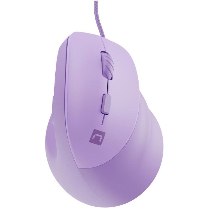 NATEC vertical mouse crake 2 pro optical 12800dpi programmable pure lavender