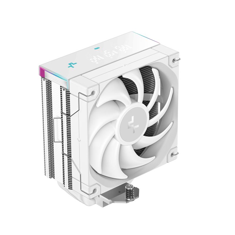 Cooler Procesor DEEPCOOL AK400 DIGITAL PRO ALB, marime heatsink 120x60x152mm, un ventilator, viteza ventilator 500-1750 RPM +/- 10%, Airflow: 60.89 CFM,  Suport AMD: AM4/AM5, suport INTEL: LGA 1851/1700/1200/1151/1150/1155, nivel de zgomot: 28 dBA