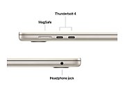 Laptop Apple MacBook Air MW1K3RO/A, 15.3 inch 2880 x 1864, Apple M4 10-Core (10 C / 10 T), 16 GB RAM, 512 GB SSD, Apple 10-Core GPU, Mac OS, Starlight