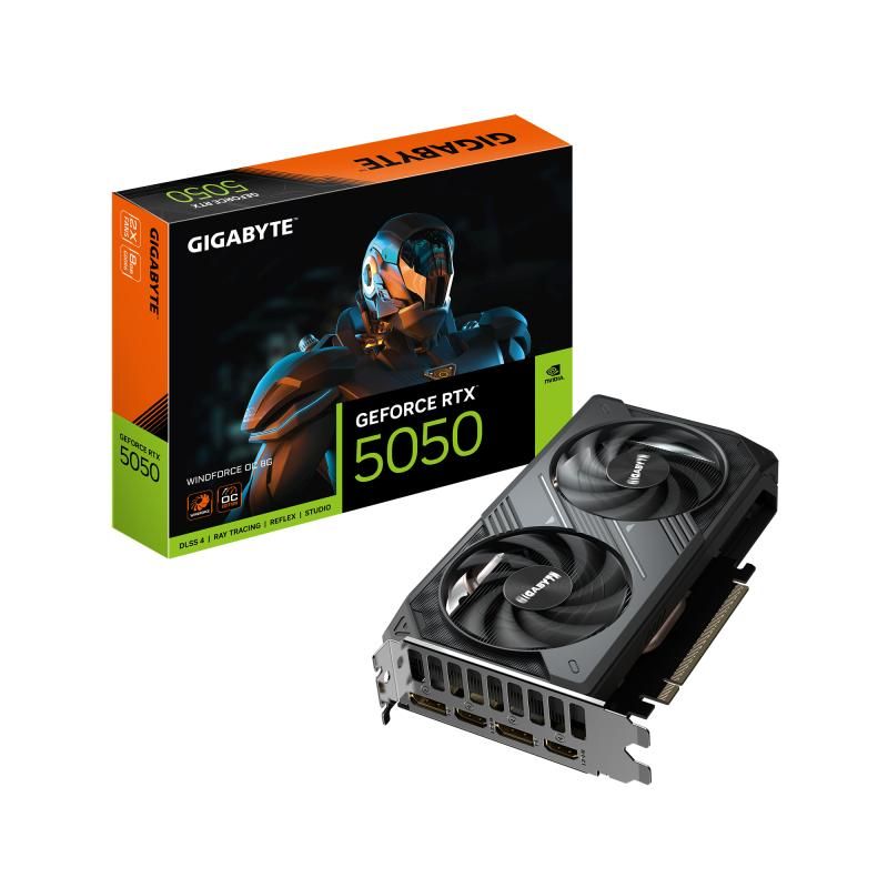 Placa Video GIGABYTE GEFORCE RTX 5050 WINDFORCE OC 8GB GDDR6 128 bit, PCIE 5.0, 2x DP 2x HDMI