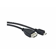 LANBERG usb micro-B M USB-A F 2.0 cable 0.15m OTG black