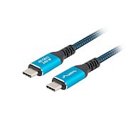 LANBERG cable USB-C M/M 4.0 2m 240W 8K 60Hz Black-blue