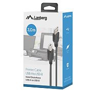 LANBERG CA-USBA-15CU-0030-BK cable USB 2.0 AM-BM with ferrite 3m black