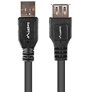 LANBERG CA-USBE-15CU-0018-BK extension cable USB 2.0 AM-AF 1.8m black