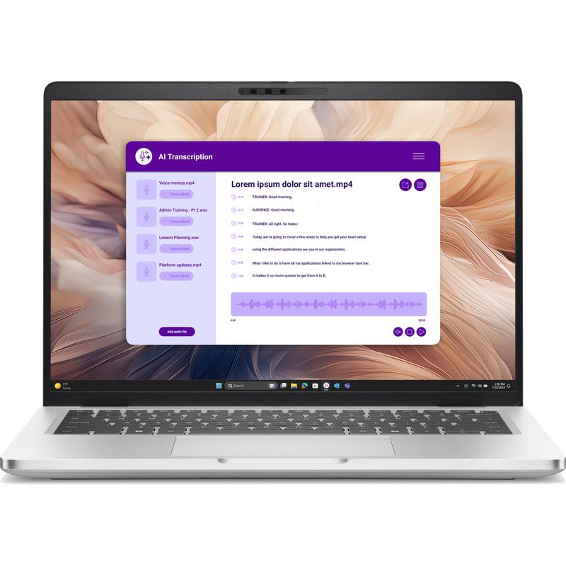 Laptop Dell Pro 14 Plus, 14 inch 1920 x 1200, Intel 236V (8 C / 8 T, 2.1 GHz - 4.7 GHz, 8 MB cache), 16 GB LPDDR5X, 512 GB SSD, Intel Arc Graphics, Windows 11 Pro